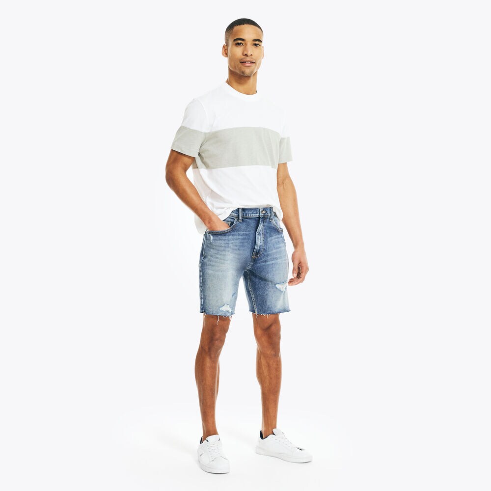 NAUTICA JEANS CO. SUSTAINABLY CRAFTED 8.5" RELAXED FIT DENIM SHORT,Varsity Blue Wash,large