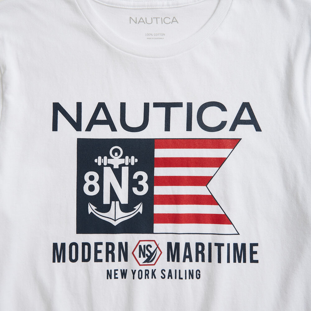MARITIME GRAPHIC T-SHIRT,Bright White,large