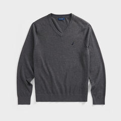 NAVTECH V-NECK SWEATER,Charcoal Heather,large