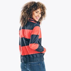 Striped Windbreaker Jacket ,Stellar Blue Heather,large