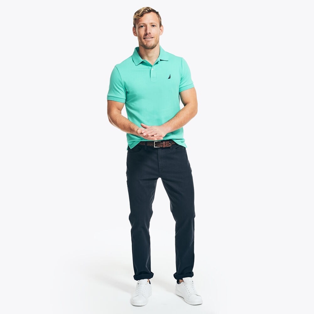 SLIM FIT INTERLOCK POLO,Light Olive,large