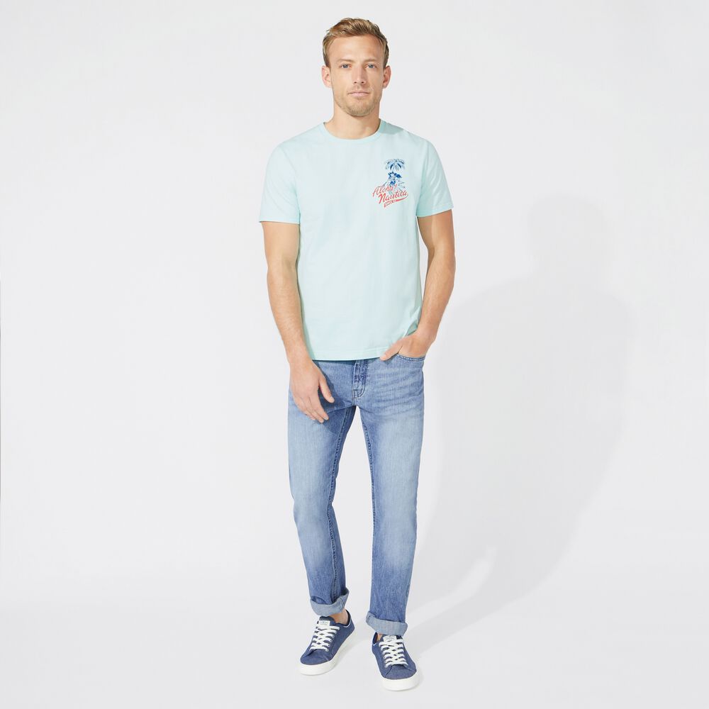HAWAIIAN GRAPHIC TEE,Aquabreeze,large