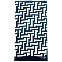 ANCHOR MAZE PRINT BEACH TOWEL,Ice Blue,large