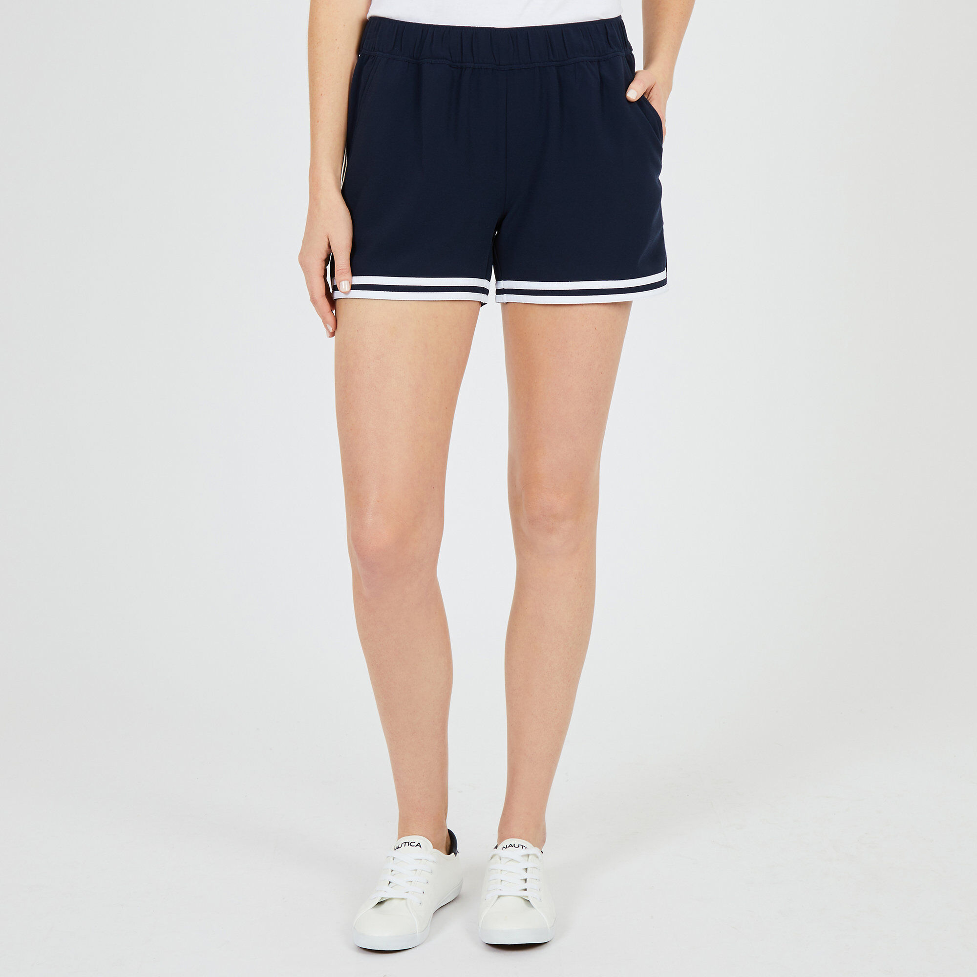 Track Shorts With Contrast Trim,Stellar Blue Heather,large