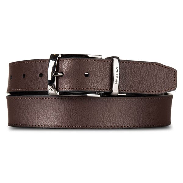 Reversible Engraved Logo Leather Belt