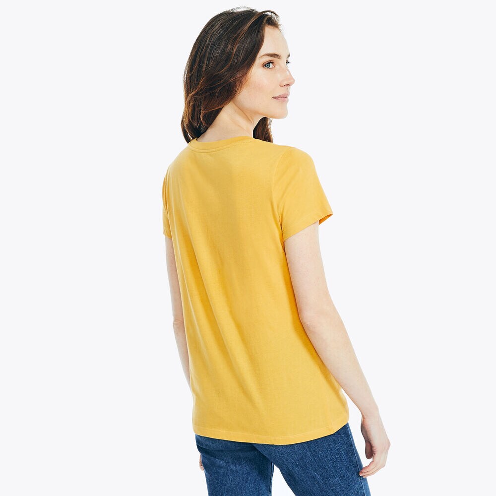 FOIL LOGO GRAPHIC T-SHIRT,Golden Apricot,large