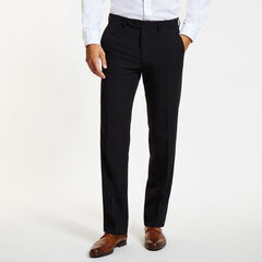 Flat Front Bi-Stretch Dress Pants,Black,large
