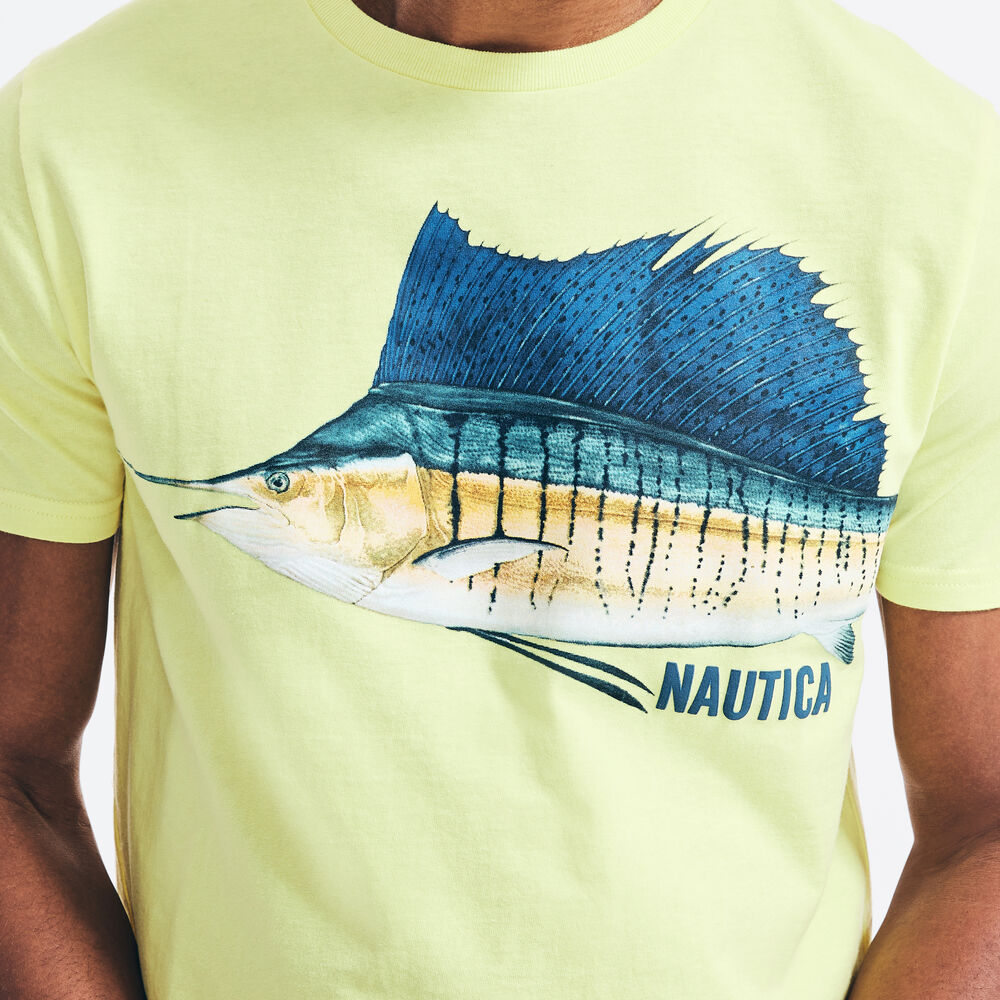 SWORDFISH GRAPHIC T-SHIRT,Cabana Yellow,large