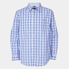 TODDLER BOYS' SKYLAR GINGHAM WOVEN SHIRT (2T-4T),Azure Blue,large