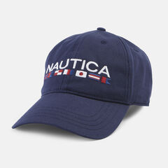 FLAG EMBROIDERED CAP,Navy,large