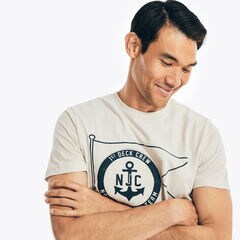 NAUTICA JEANS CO. SUSTAINABLY CRAFTED GRAPHIC T-SHIRT,Oyster Bay Heather,large