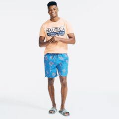 8" SUSTAINABLY CRAFTED FISH PRINT SWIM,Starry Blue,large
