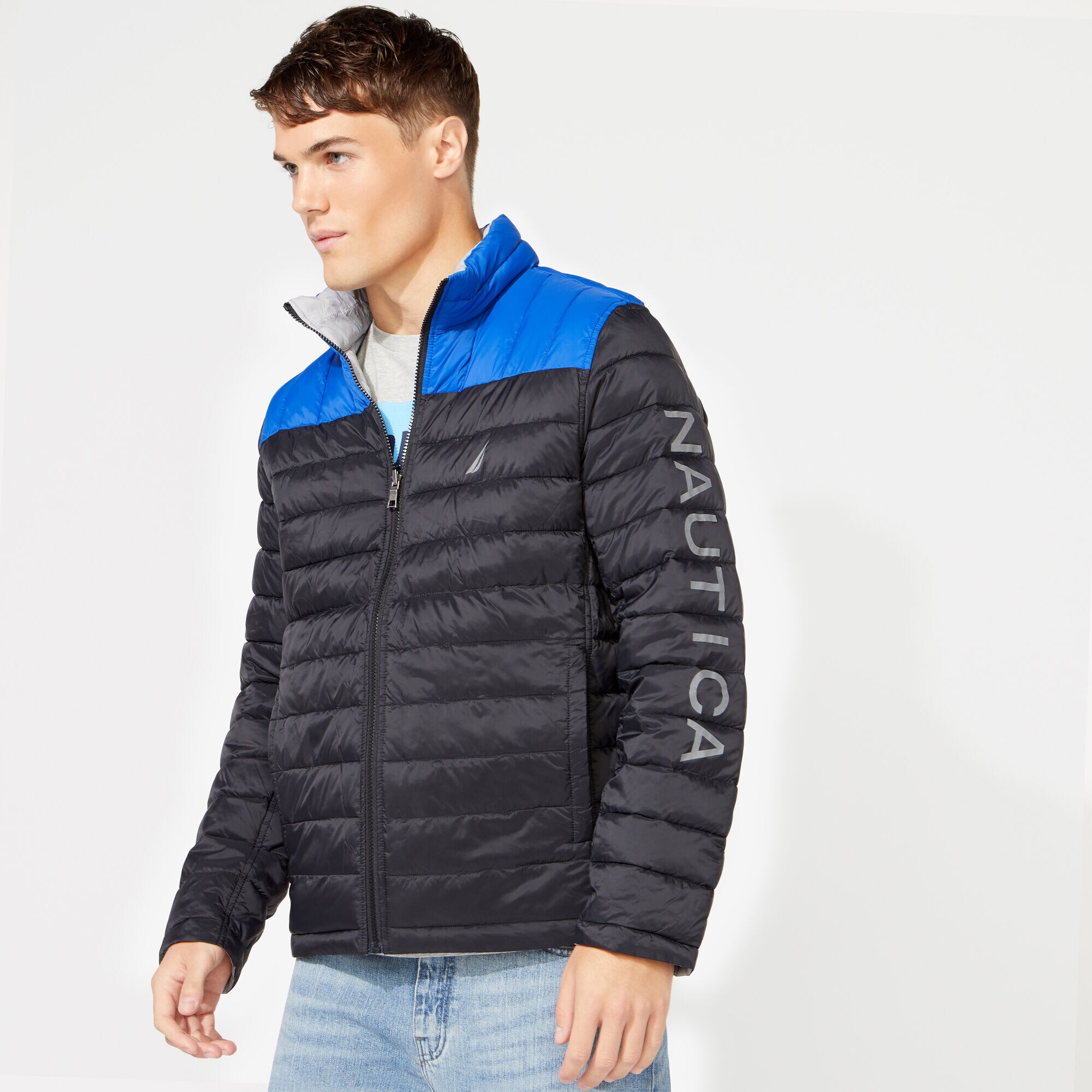 LIGHTWEIGHT TEMPASPHERE REVERSIBLE JACKET,True Black,large