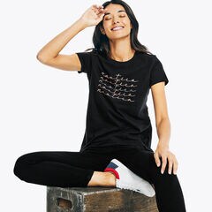 GLITTER GRAPHIC T-SHIRT,True Black,large