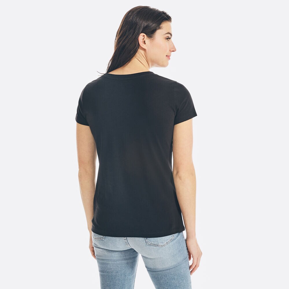 EMBROIDERED LOGO T-SHIRT,True Black,large