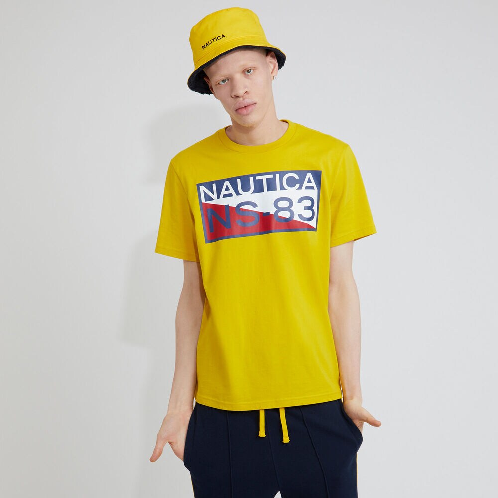 The Lil Yachty Collection by Nautica Big & Tall NS-83 Graphic T-Shirt,Empire Gold,large