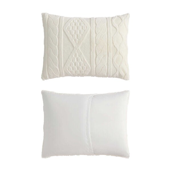 Willow Cable Knit Twin Comforter Set 