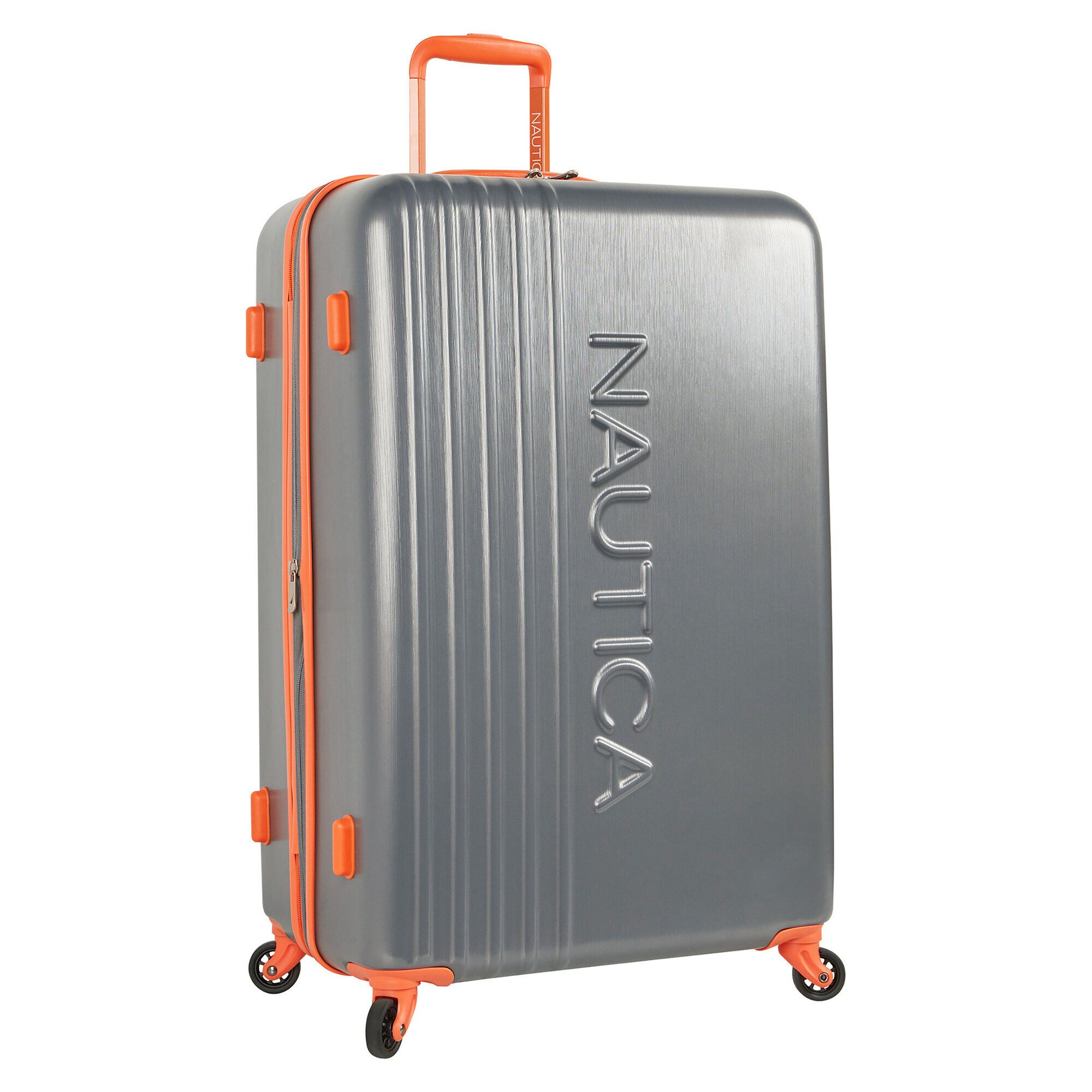 Lifeboat 28" Expandable Spinner Luggage,Grey Heather,large