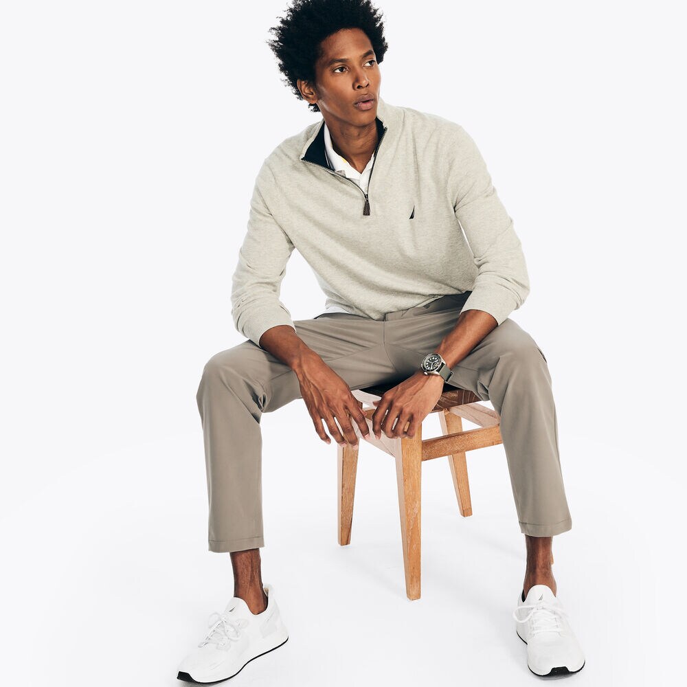 Navtech Quarter-Zip Sweater,Grey Heather,large