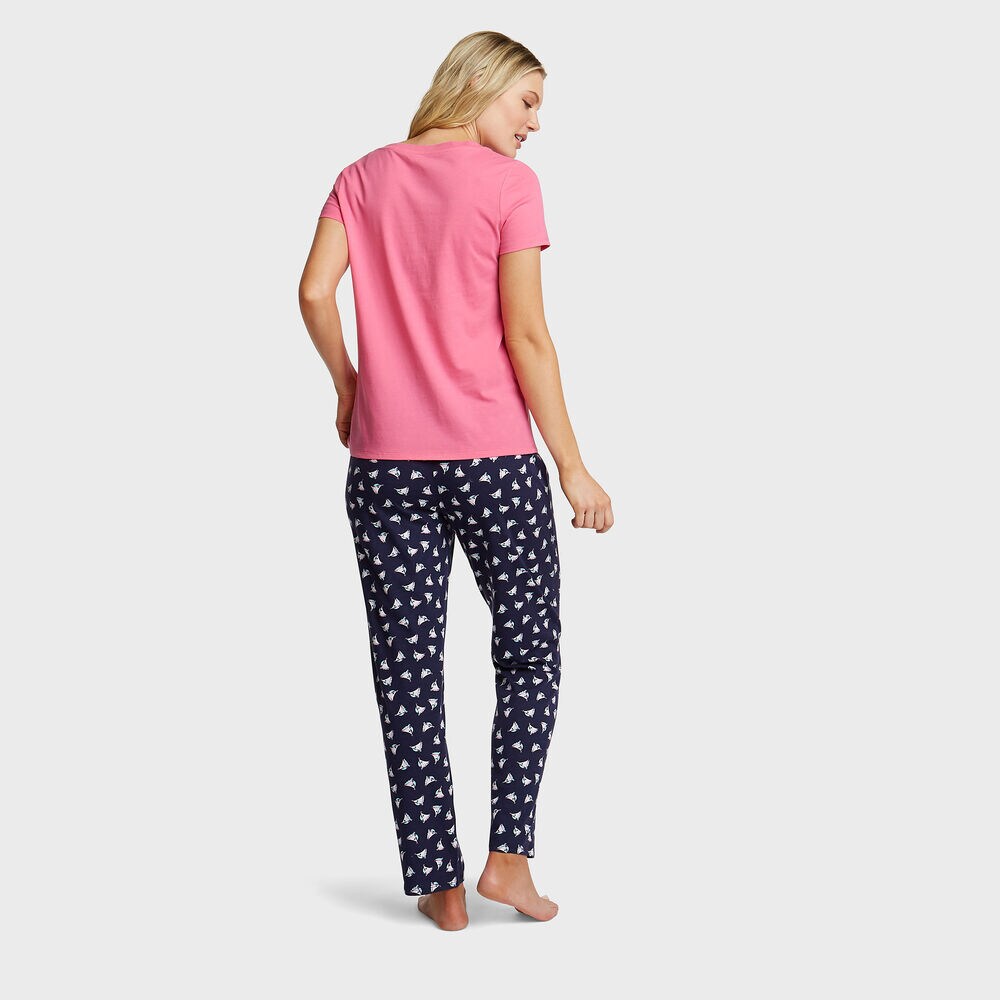 Pajama Set in May Patches Print,Pure Adriatic Sea Wash,large