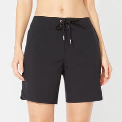 7" SOLID BOARD SHORT,True Black,large