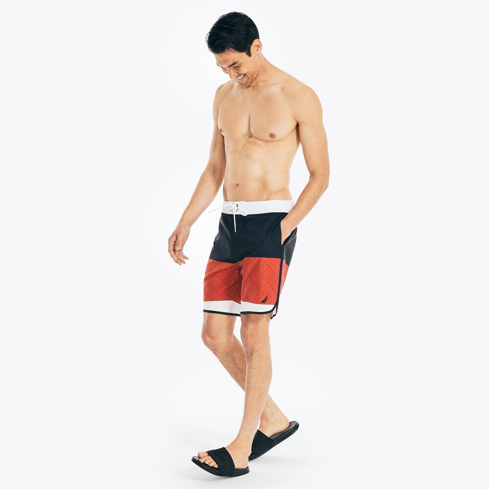 SUSTAINABLY CRAFTED 8.5" COLORBLOCK SWIM,Navy,large