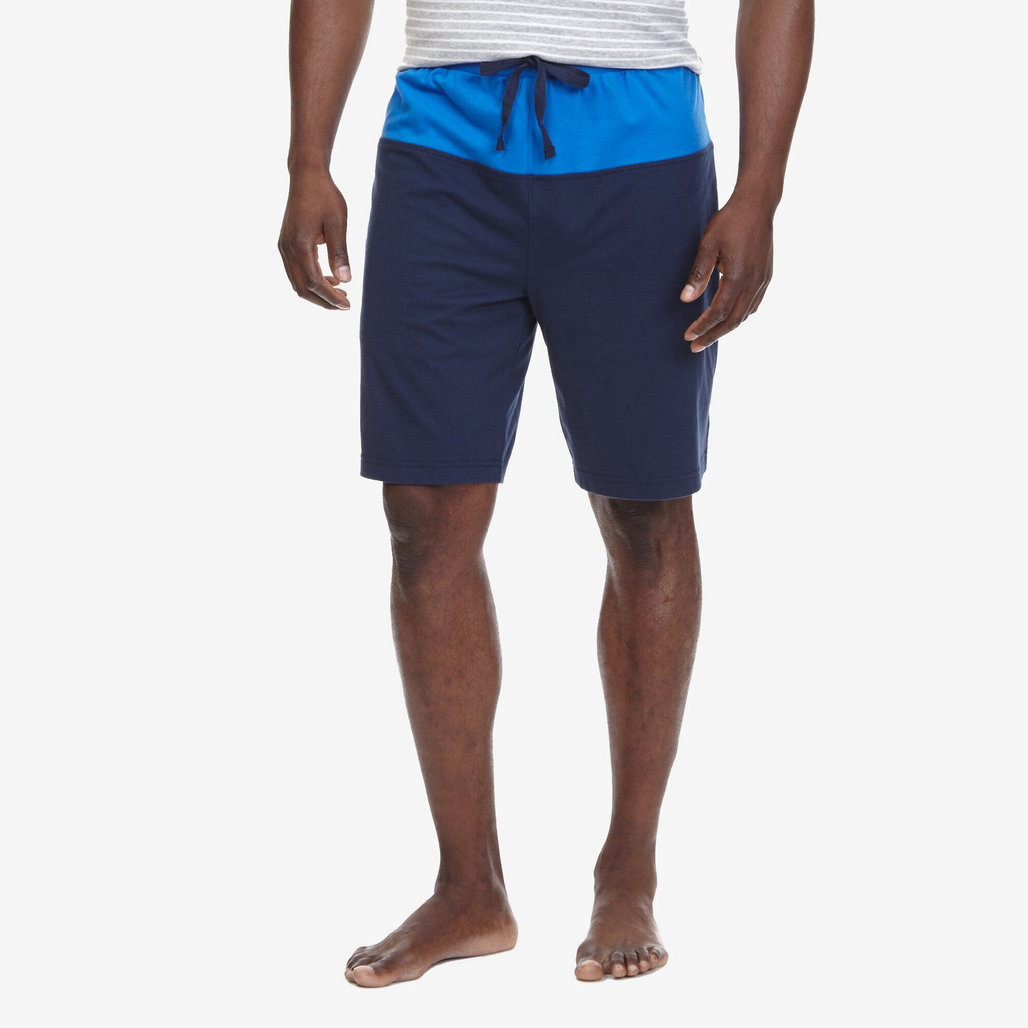 Colorblock Jersey Sleep Shorts,Peacoat,large