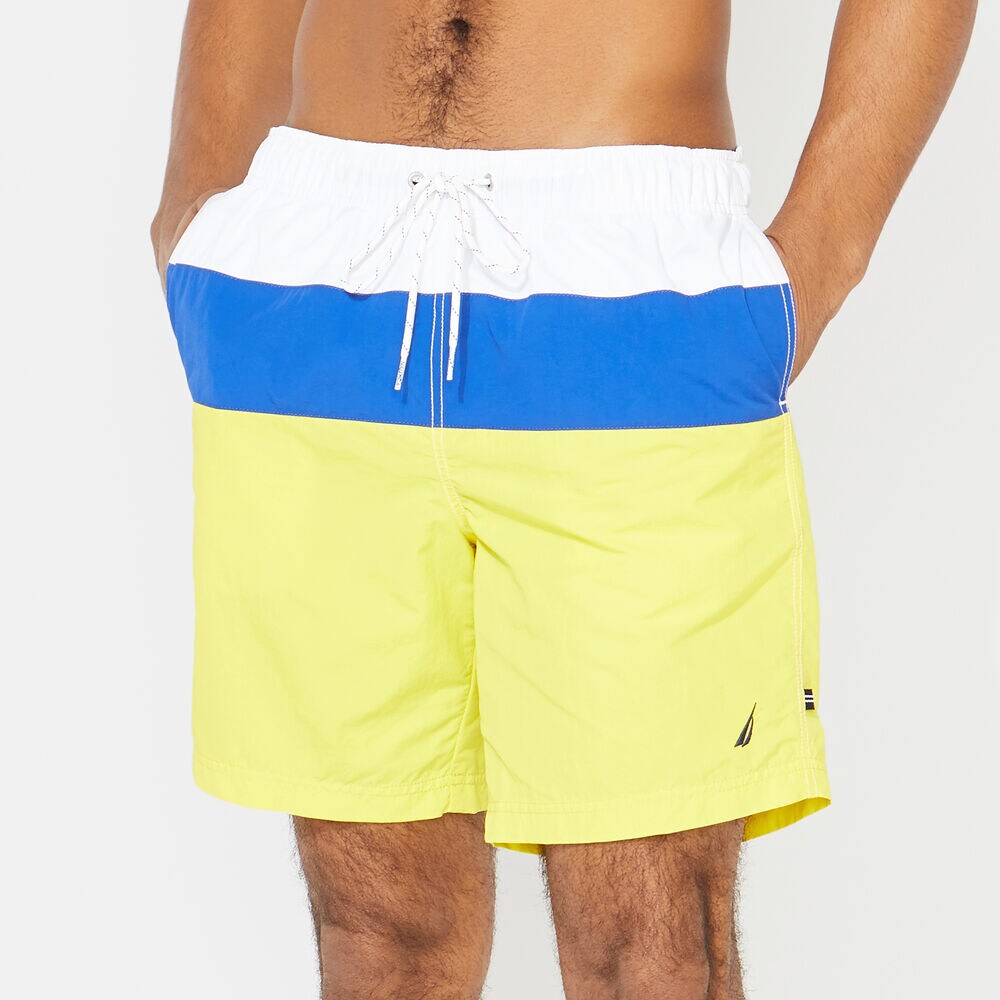 8" COLORBLOCK QUICK-DRY SWIM,Blazing Yellow,large