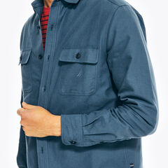 SOLID FLANNEL SHIRT,Workshirt Blue,large
