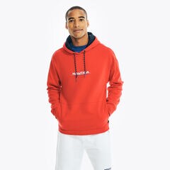 COMPETITION LOGO PULLOVER HOODIE,Tomales Red,large