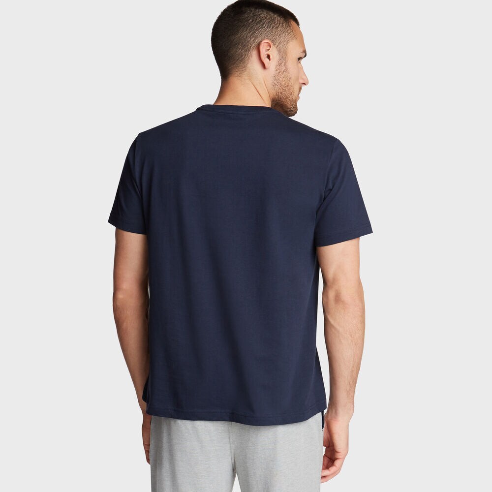 MARITIME SAILING PRINT SLEEP T-SHIRT,Navy,large