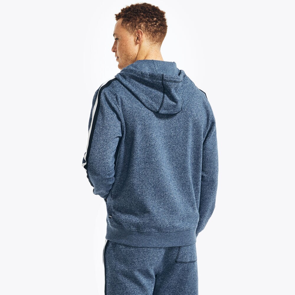 TWO-TONE FULL-ZIP HOODIE,Blue Depths,large