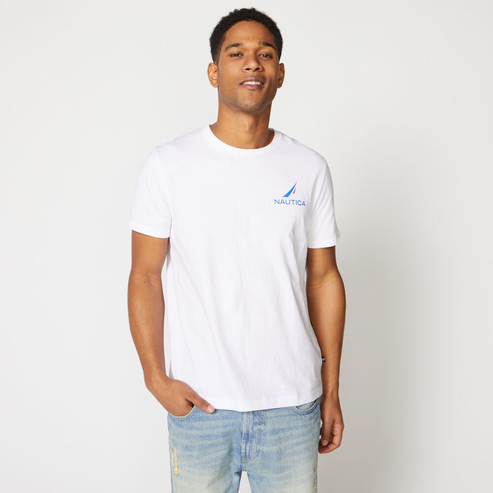 NORTH CAROLINA FLAG GRAPHIC T-SHIRT,Bright White,large