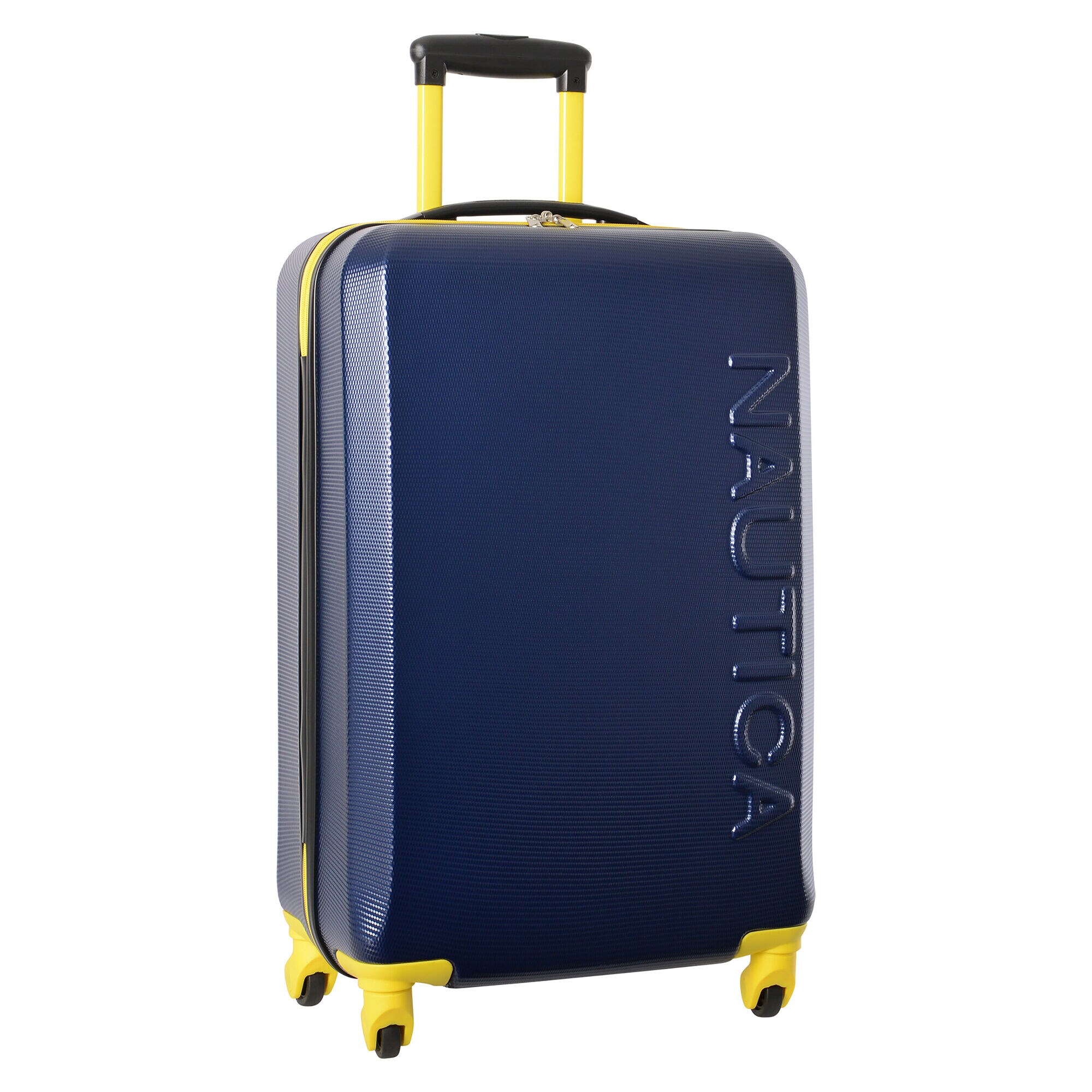 Marina 25" Hardside Spinner Luggage in Navy/Yellow,Navy,large