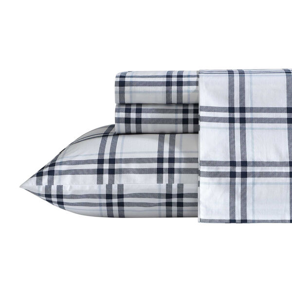 Ryan Cove Plaid Blue King Sheet Set