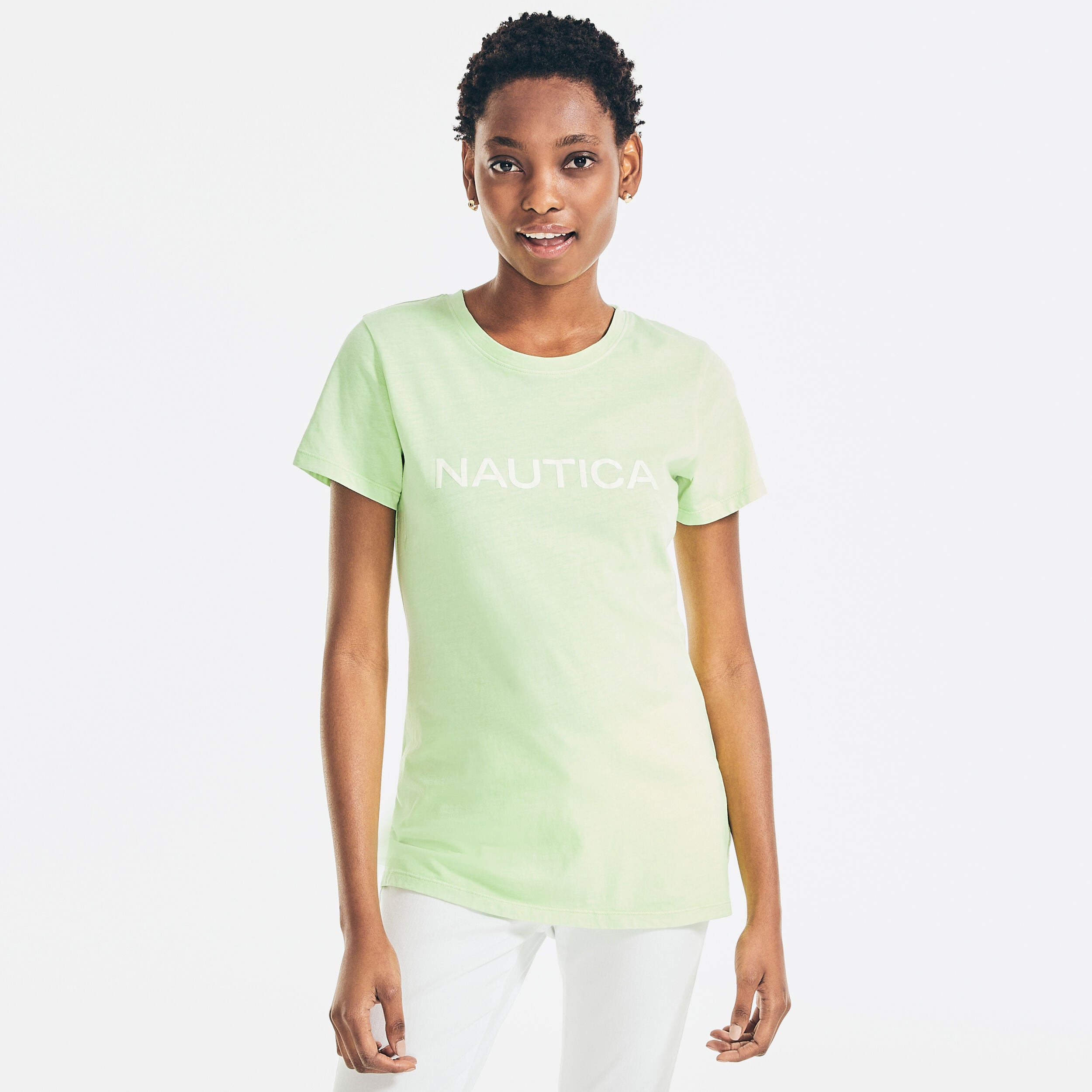 lime green nautica shirt
