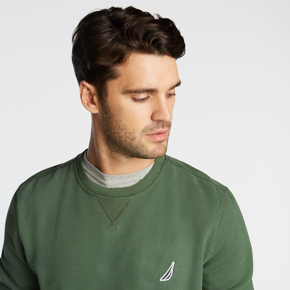 BRAND ICON FLEECE SWEATSHIRT,Pineforest,large