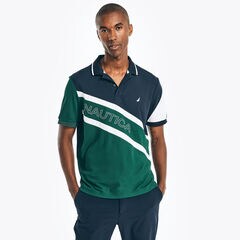 NAVTECH SUSTAINABLY CRAFTED CLASSIC FIT PIECED POLO,Navy,large