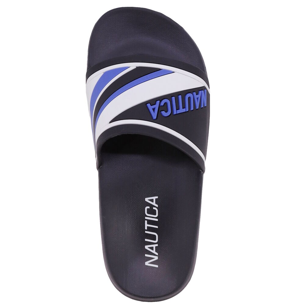Stripe Slide Sandal,Nautica Red/Orange,large