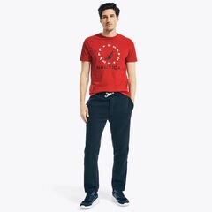 SUSTAINABLY CRAFTED FLAG GRAPHIC T-SHIRT,Nautica Red,large