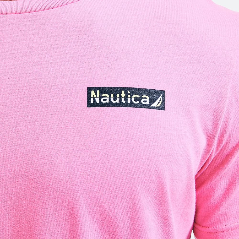 SUSTAINABLY CRAFTED FLAG GRAPHIC T-SHIRT,Carnation Pink,large