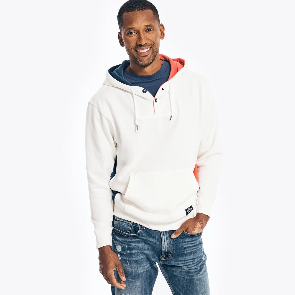 NAUTICA JEANS CO. SUSTAINABLY CRAFTED PULLOVER HOODIE,Marshmallow,large