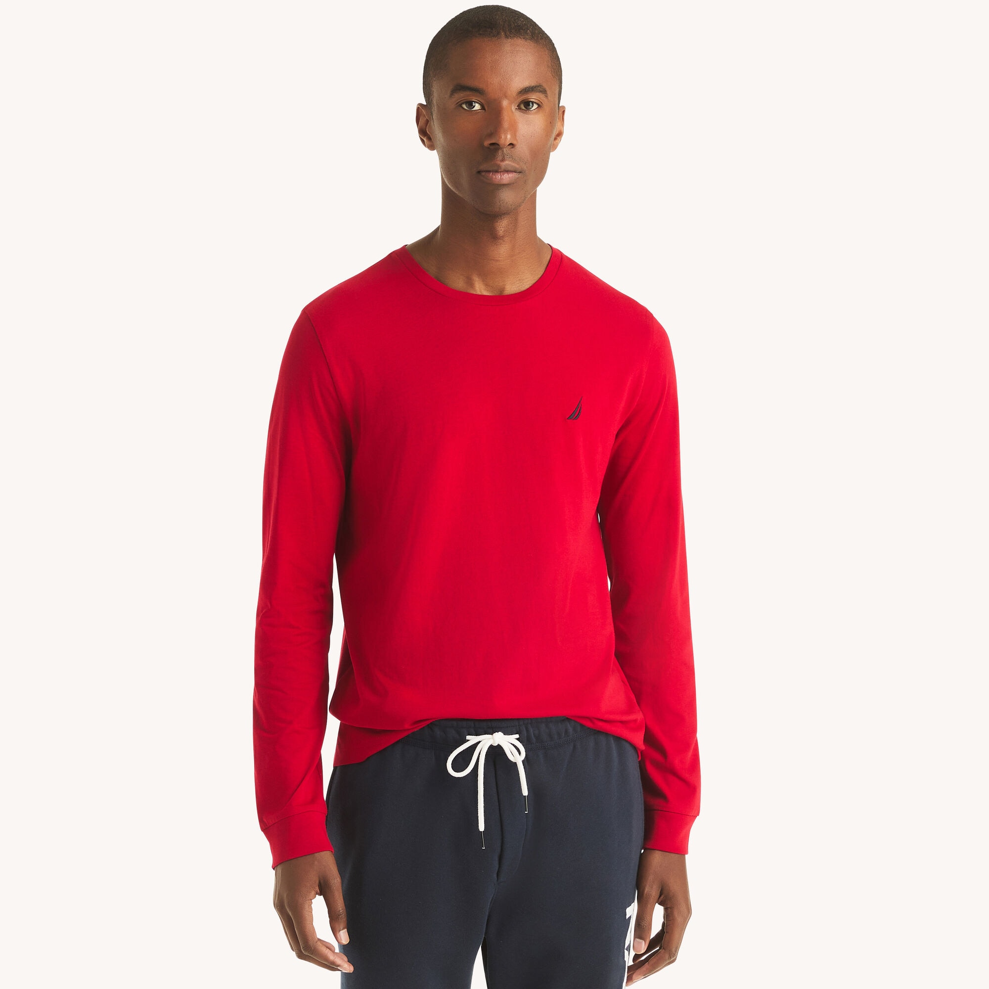 Long-Sleeve Deck T-Shirt,Nautica Red,large