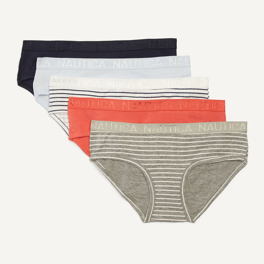 Stretch-Cotton Hipster Brief, 5-Pack,Antique White Wash,large