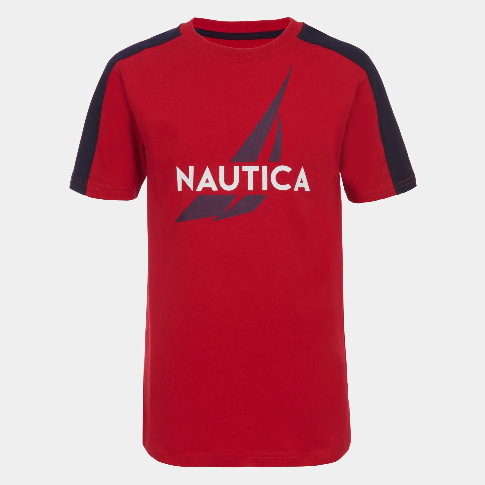 BOYS' SHOULDER STRIPE LOGO GRAPHIC T-SHIRT (8-20),Melonberry,large