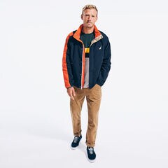 LIGHTWEIGHT LOGO WINDBREAKER JACKET,Navy,large