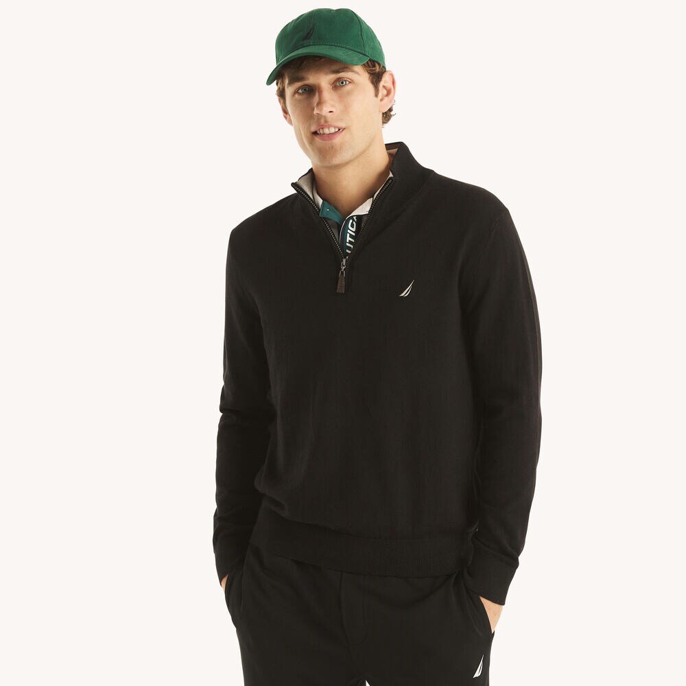 Navtech Quarter-Zip Sweater,True Black,large