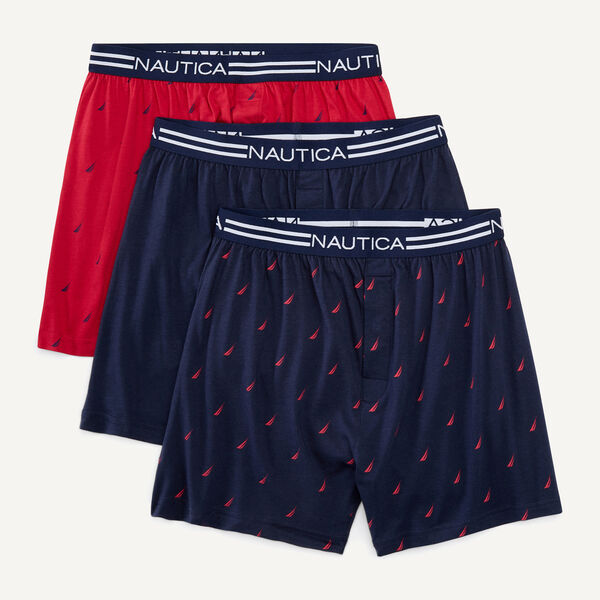 Solid Knit Boxers, 3-Pack