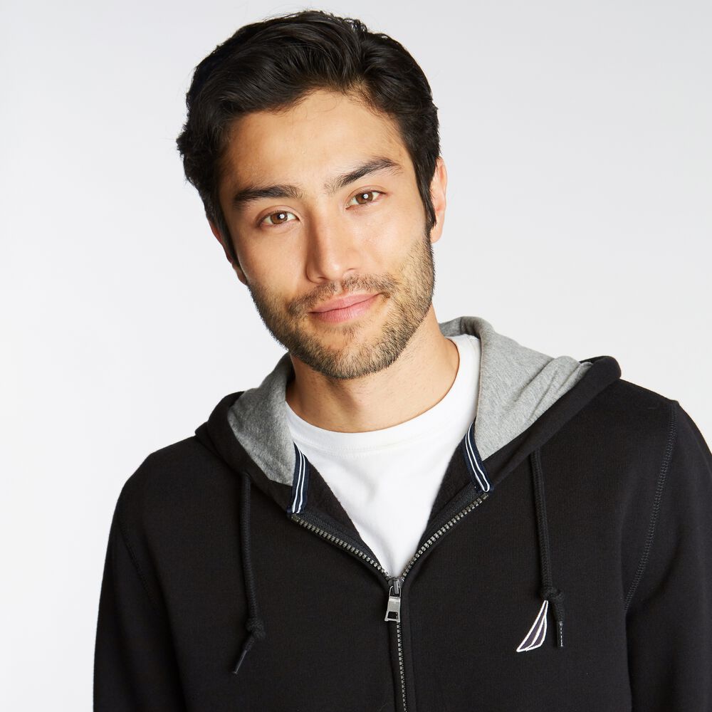 Nautica Full-Zip Hoodie,True Black,large