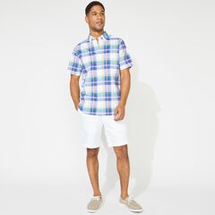 BIG & TALL CLASSIC FIT PLAID SHIRT,Varsity Blue Wash,large